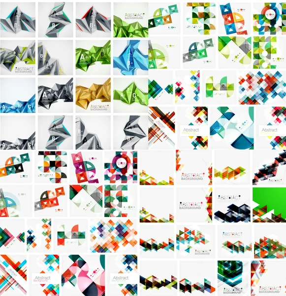 Schémas graphiques abstraits en papier géométrique — Image vectorielle