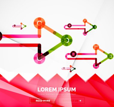 Oklarla soyut afiş şablon