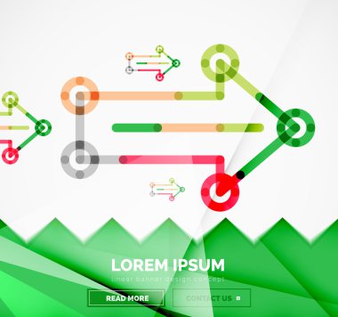 Oklarla soyut afiş şablon