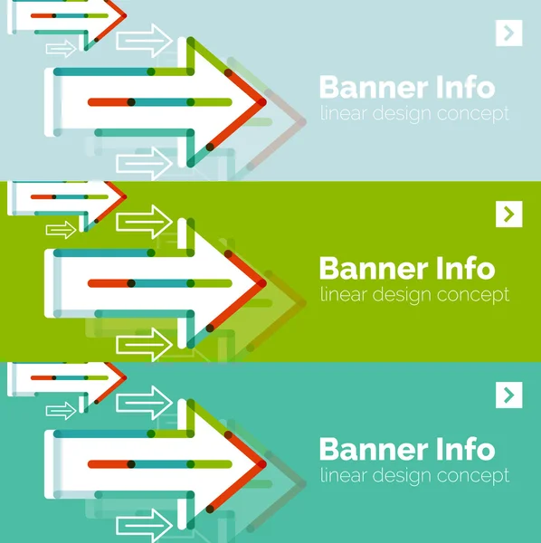 Abstract banner template with arrows — Stock Vector