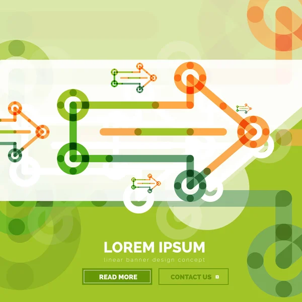 Абстрактный шаблон баннера со стрелками — стоковый вектор