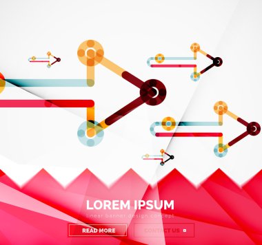 Oklarla soyut afiş şablon,