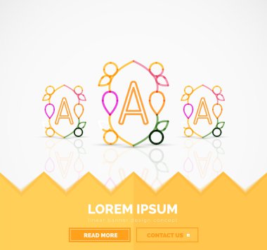 geometrik doğrusal hipster çiçek simgesi