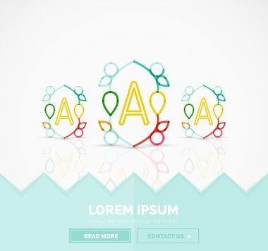 geometrik doğrusal hipster çiçek simgesi