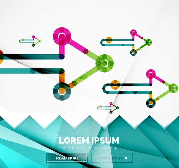화살표와 함께 추상 배너 서식 파일 — 스톡 벡터
