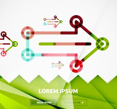 Oklarla soyut afiş şablon