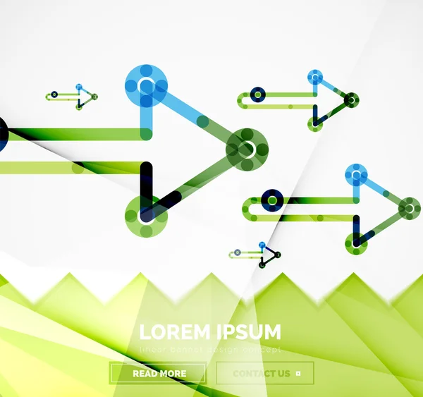 Шаблон баннера со стрелками — стоковый вектор