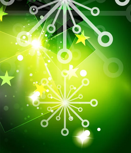 Fondo abstracto verde de Navidad — Vector de stock