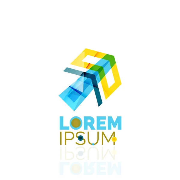 Logo, abstraktní geometrická ikona podnikání — Stockový vektor