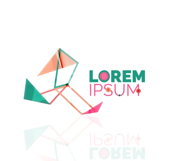 Logo, abstraktní geometrická ikona podnikání — Stockový vektor