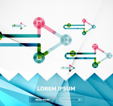 Oklarla soyut afiş şablon