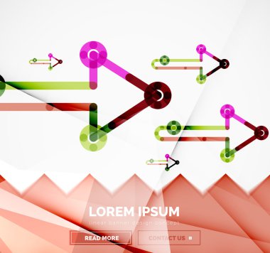 Oklarla soyut afiş şablon