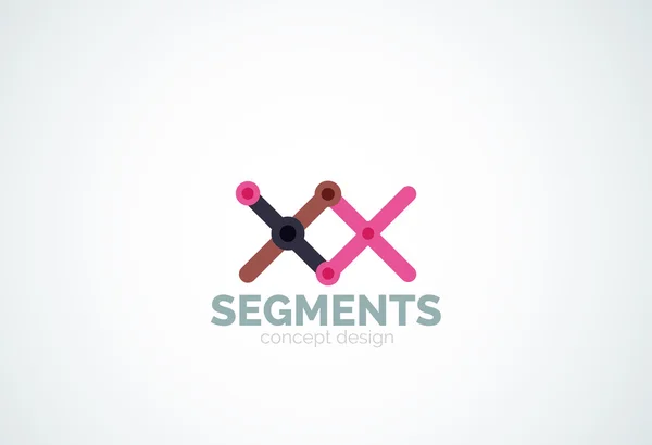 Minimal abstract geometric logo — Stock Vector