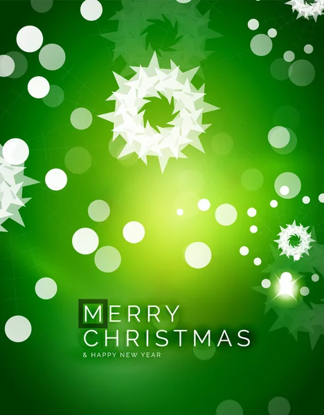 Christmas green abstract background — Stock Vector