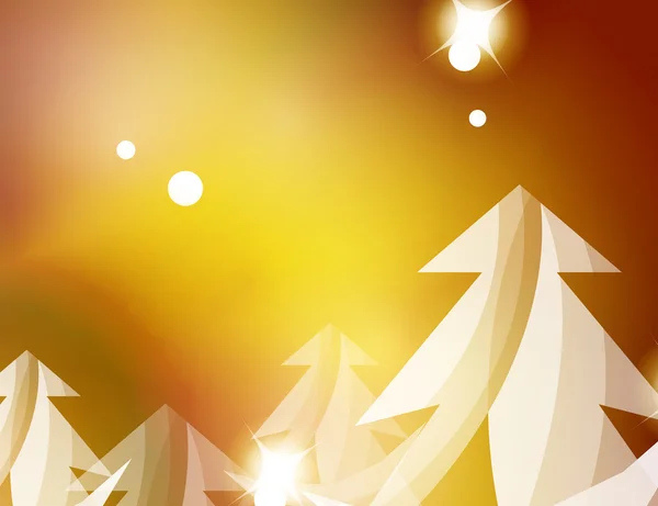 Noel sarı arka plan beyaz şeffaf kar taneleri ile — Stok Vektör