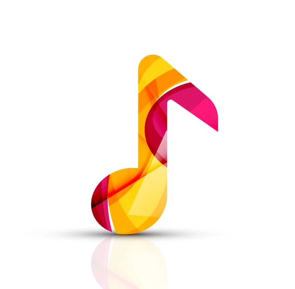 Music note logo — Stock Vector