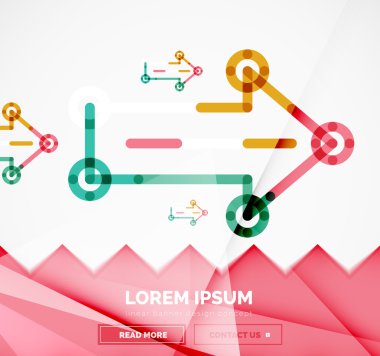 Oklarla soyut afiş şablon