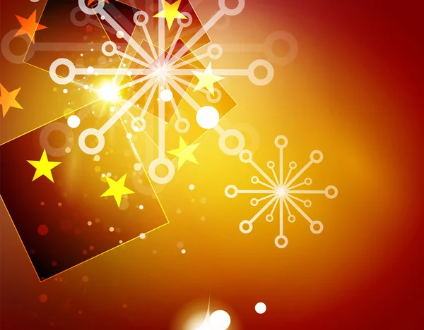 Kerstmis oranje abstracte achtergrond — Stockvector