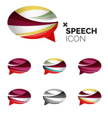 soyut konuşma balonu kümesi