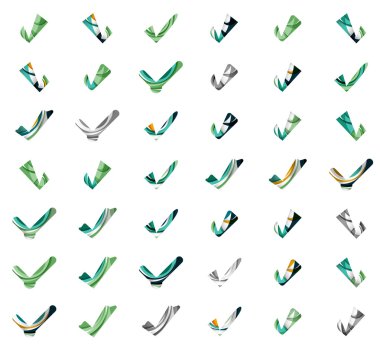 Soyut Tamam ve kene simgeler kümesi