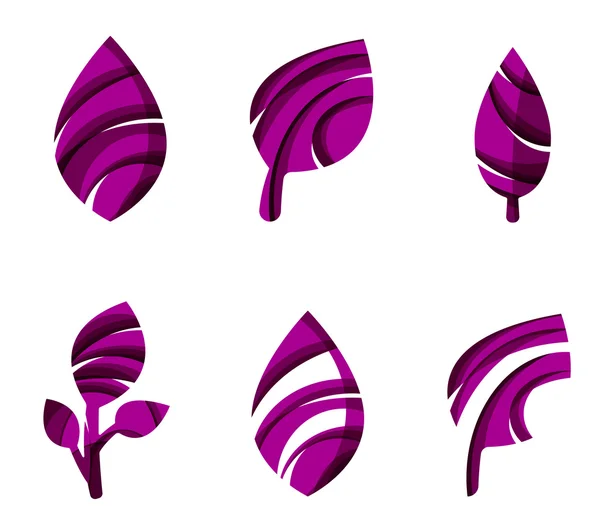 Av abstrakta eco leaf ikoner — Stock vektor