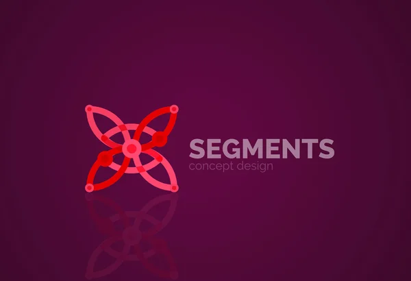 Logotipo geométrico abstracto mínimo — Archivo Imágenes Vectoriales