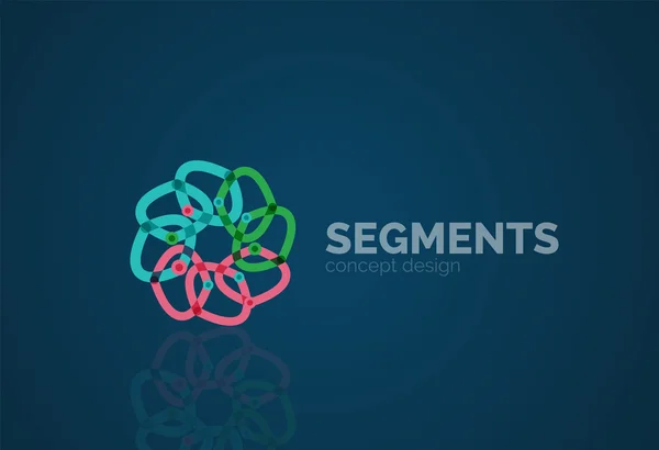 Logo géométrique abstrait minimal — Image vectorielle