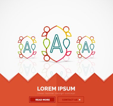 Doğrusal hipster çiçek simgesi