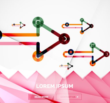 Oklarla soyut afiş şablon