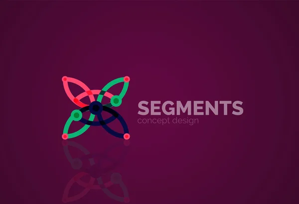 Logotipo geométrico abstracto mínimo — Archivo Imágenes Vectoriales