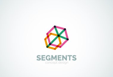 Vektör anahat en az soyut geometrik logosu
