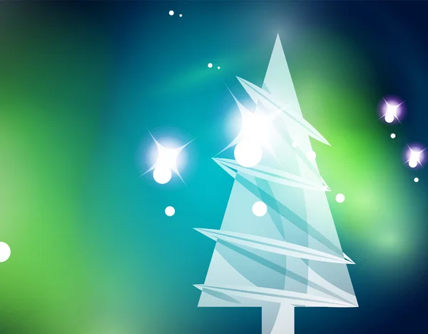 白色透明的雪花圣诞节蓝色抽象背景 — 图库矢量图片