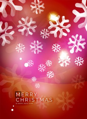 Noel turuncu arka plan beyaz şeffaf kar taneleri ile