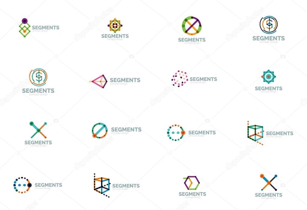 Abstract line logo collection. Vector illustration