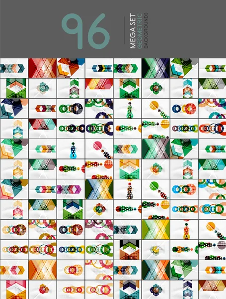 Mega colección de fondos corporativos de negocios en blanco, volante, plantilla de diseño de folleto. Composiciones multicolores — Vector de stock