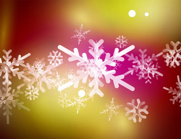 Vector Joyeux Noël fond abstrait, flocons de neige dans l'air — Image vectorielle