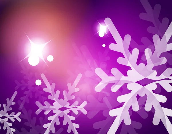 矢量圣诞抽象背景，雪花在空中 — 图库矢量图片