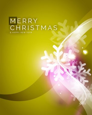 Vektör Merry Christmas arka plan, havadaki kar taneleri