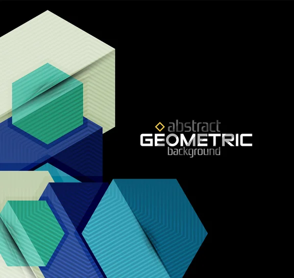 Texturált papír geometriai formák, fekete — Stock Vector