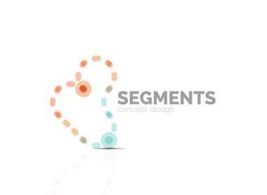 Vektör anahat en az soyut geometrik logosu