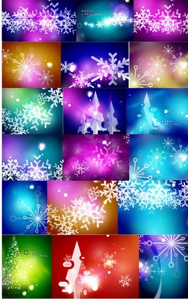 Set of Christmas abstract backgrounds — Stockový vektor