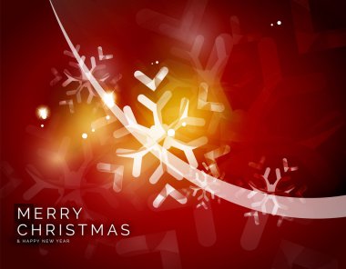 Christmas kırmızı arka plan beyaz şeffaf kar taneleri ile