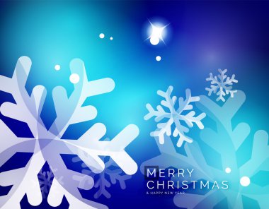 Vektör Merry Christmas arka plan, havadaki kar taneleri