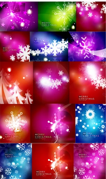 Ensemble de décors abstraits de Noël — Image vectorielle