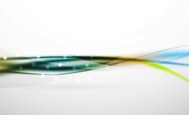 Renkli dalga çizgi, ışık ve gölge efektleri ile arka plan