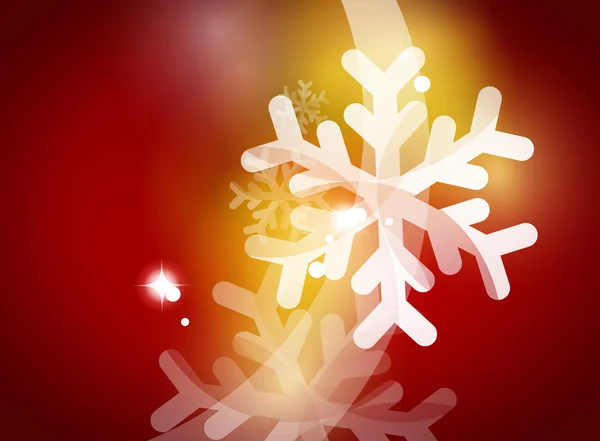 Vector Joyeux Noël fond abstrait, flocons de neige dans l'air — Image vectorielle