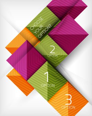 Kağıt tarzı tasarım şablonları, kare arka plan, geometrik düzen