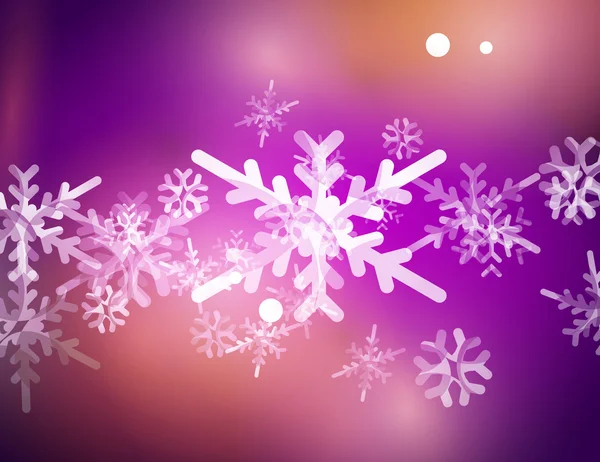 Vektorové pozadí abstraktní Veselé Vánoce, sněhové vločky ve vzduchu — Stockový vektor