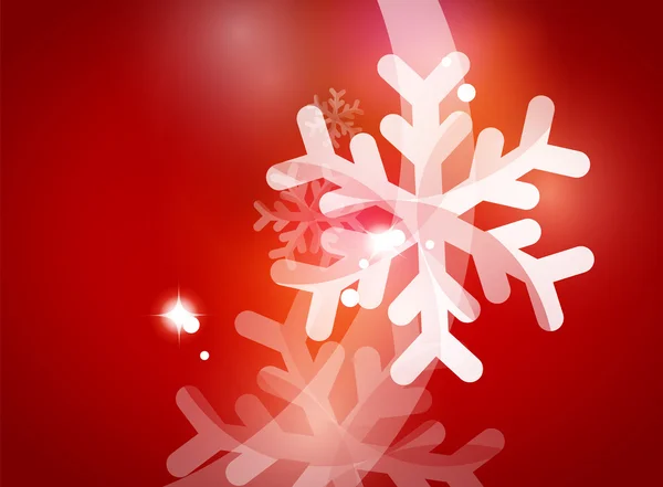 Röd jul snöflingor abstrakt bakgrund — Stock vektor