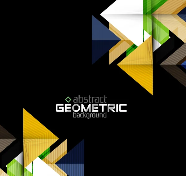 Formas geométricas de cor vetorial no fundo preto — Vetor de Stock